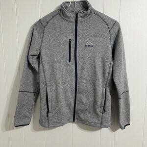 Dimco Apparel Men's XL Gray Fleece Jacket Zip Up Alaska Embroidered Full Zip